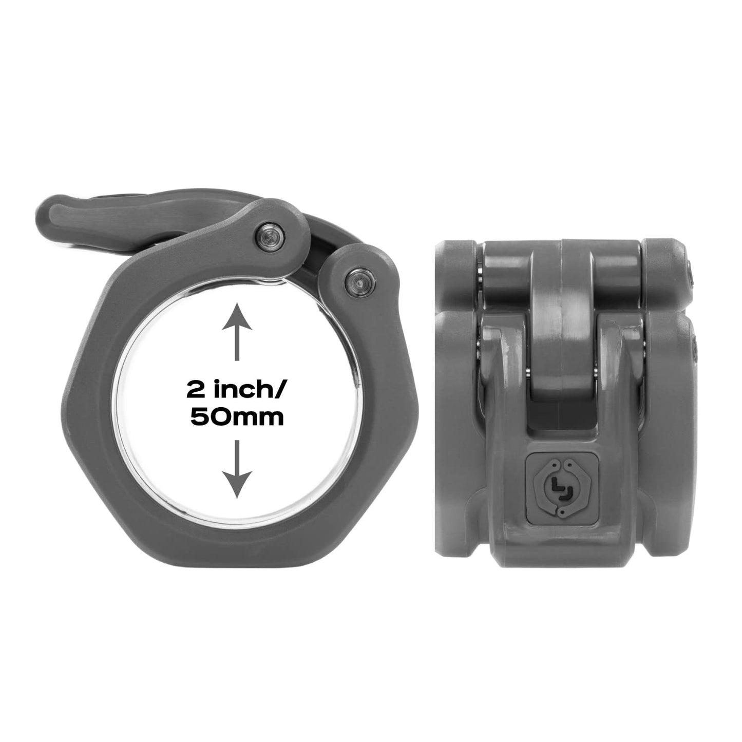 Lock-Jaw Barbell Collars HEX Olympic Barbell Clamps 2 Pcs – Heavy Duty Bar Clamps for 2” & 50mm Olympic Bars – Secure Weight Bar Clamps for Strength Training & Home Gym Accessories – Green