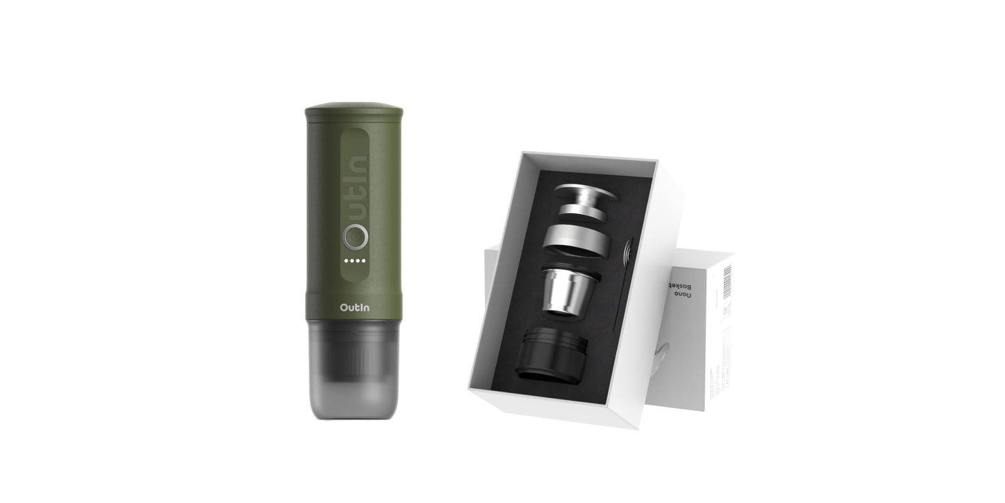OutIn Nano Complete set Portable Espresso Machine with Double Shot Accessorries