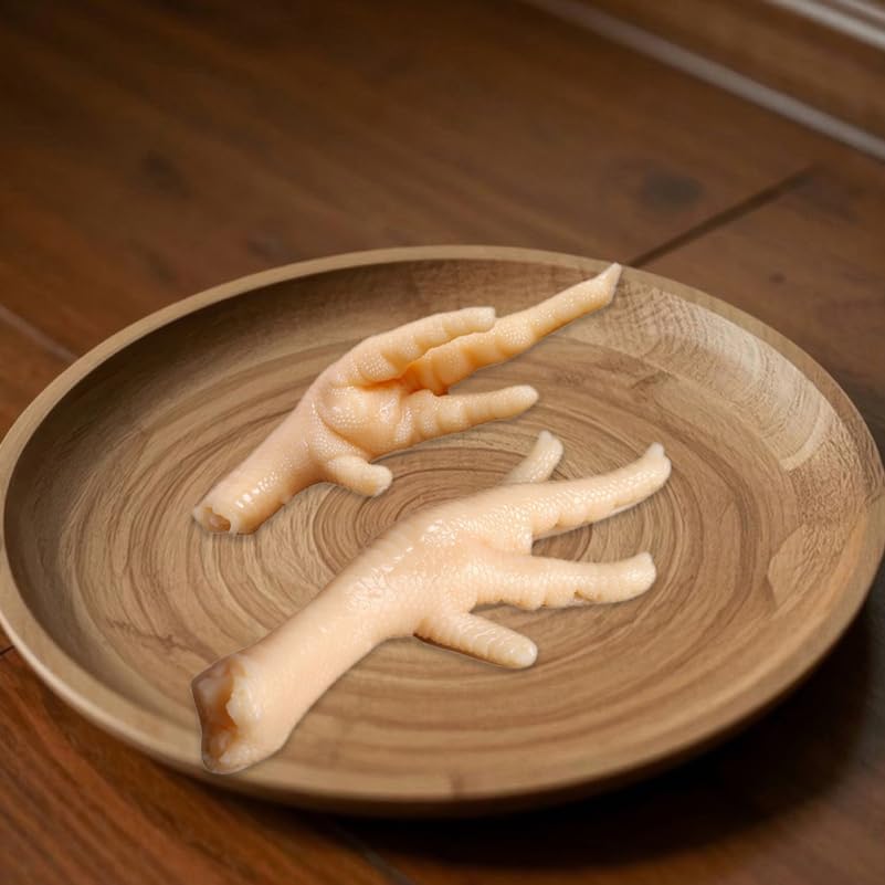 2 5.82X1.88X1.18 Inch Kisangel Realistic Chicken Feet Model Pcs Faux Food Display Props for Photography Kitchen Decor