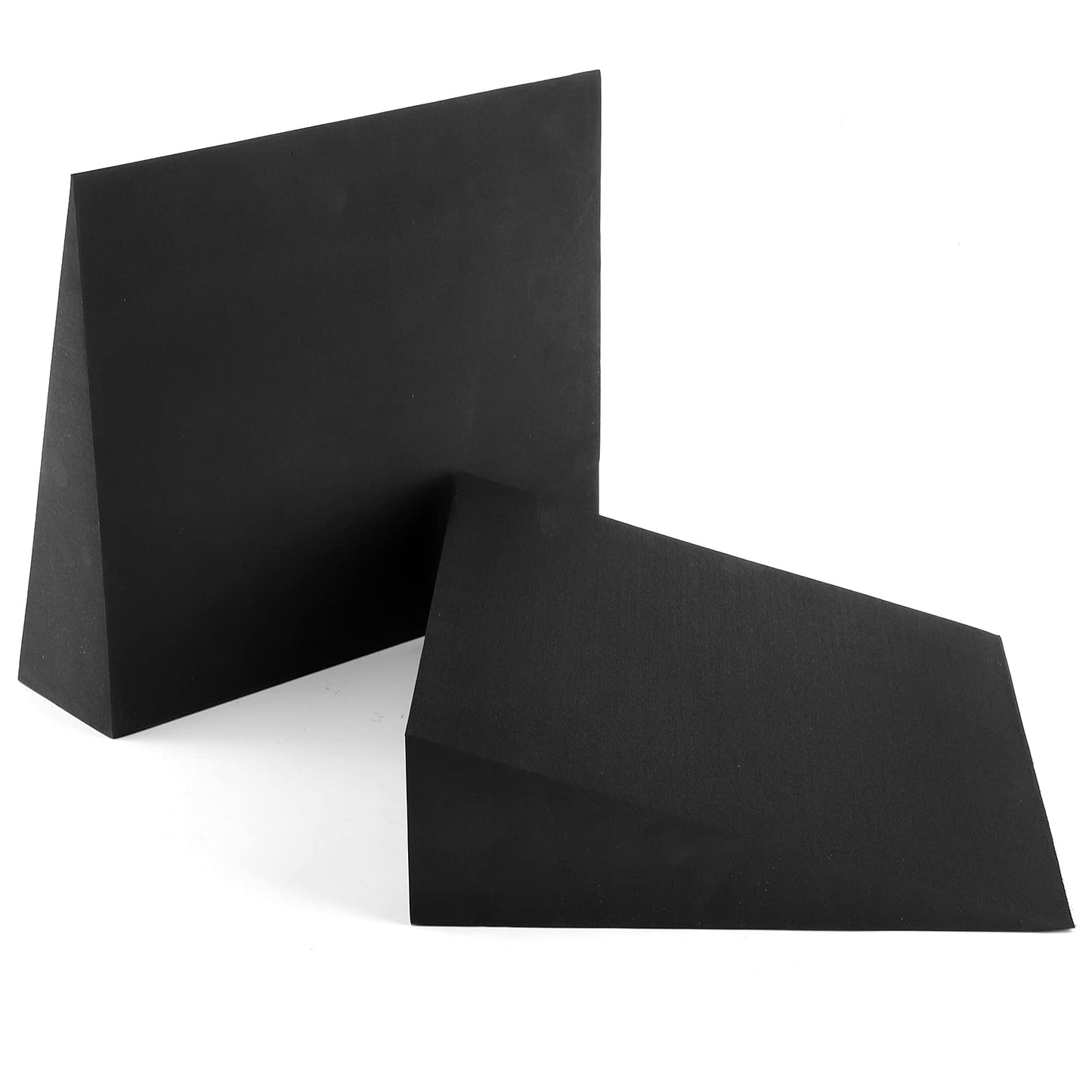 DEAYOU 2 Pack Yoga Foam Wedge, 13" EVA Foam Calf Stretch Slant Board for Lower Leg Strength Improve, Squat Wedge Incline Block for Workout, Exercise, Knee Pad, Back Support, Footrest Cushion (Black)