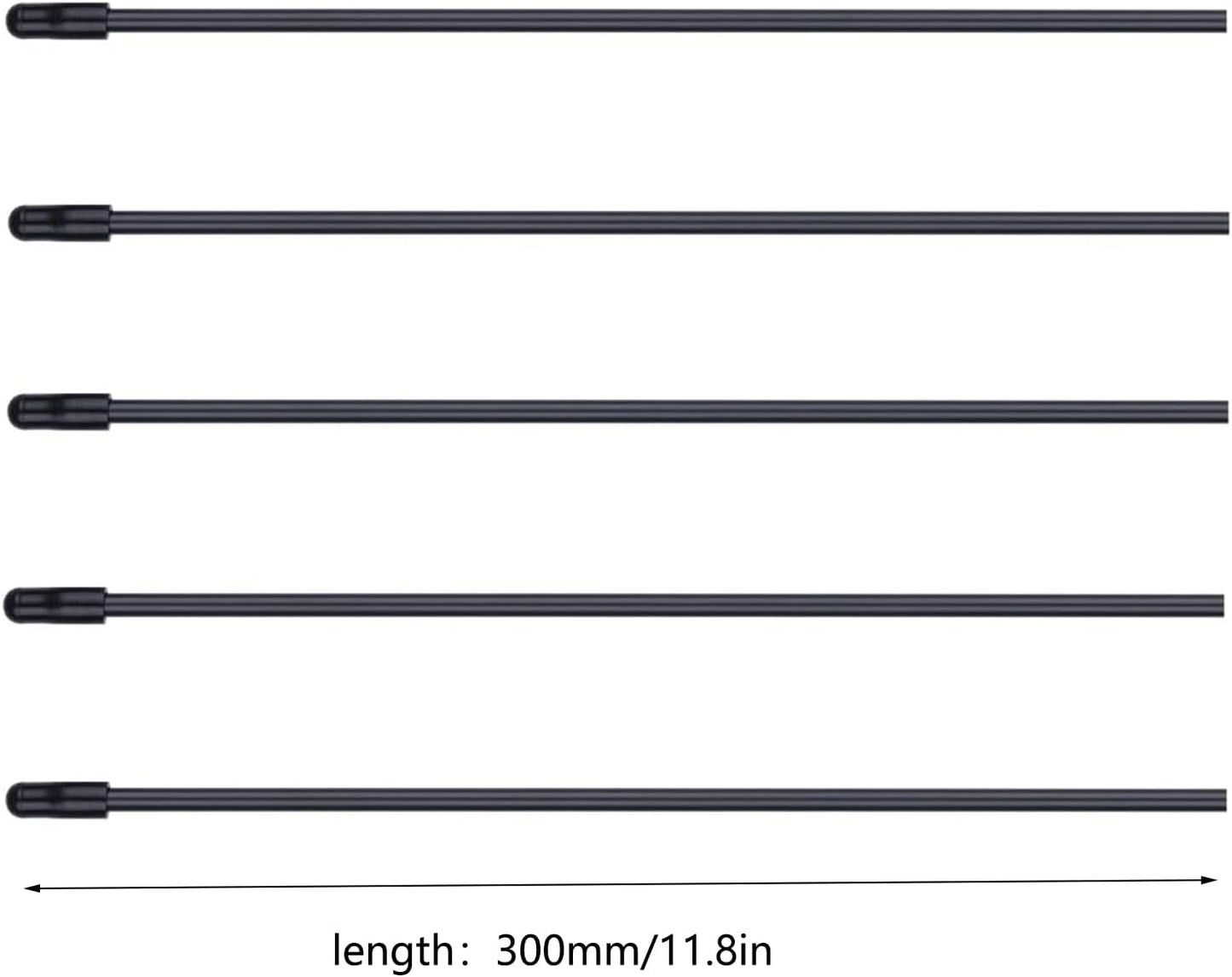 SJZBIN 5PCS 2.4G Black Plastic Protective Antenna Tubes with Cap Suitable for Remote Control Car FPV Drones Quadcopters