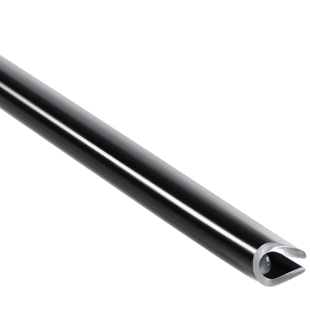 TRIM-LOK Edge Guard, Fits 1/8-Inch Edge, 100-Foot Length, Quick and Flexible Edge Cover, Pre-Glued for Easy Installation, Black Finish, Flexible PVC, Plywood, Glass, and Sheet Metal Edge Protector