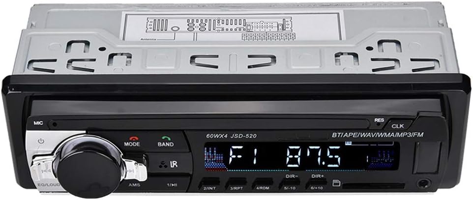 Zerone 4 60W MP5 MP3/MP5/USB x Car Radio Stereo Bluetooth Player Single Din Dual USB Hands- Car Stereo Support LCD