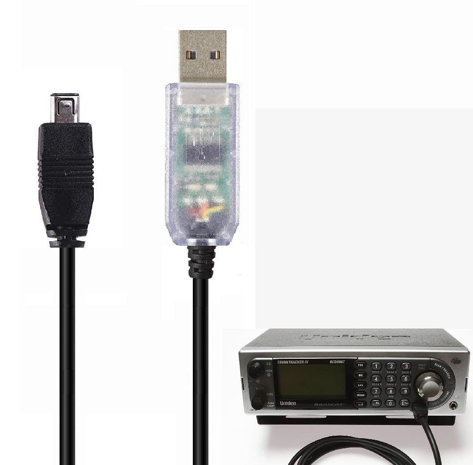 Feanteek Programming USB-1 BC250D BC296D UBC3300XLT BC246T BR330T BCD396T BC346XT (1.8M) USB Cable for Uniden Scanner