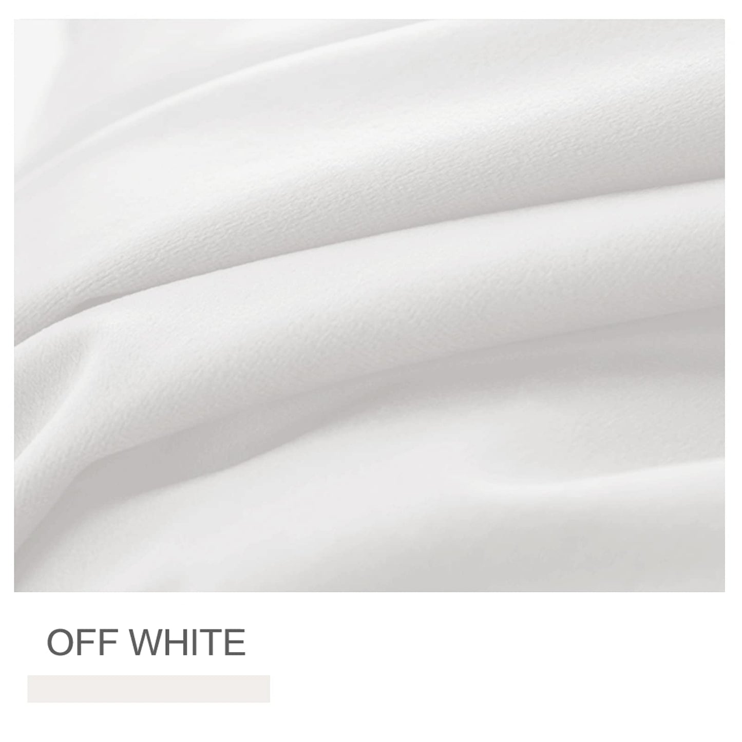 LETAU Pinch Pleated Lined Blackout Curtains 108 inches Long, Luxury Velvet Weighted Thermal Window Curtains Panels Drapes, 52" W x 108" L, Set of 2, Off White