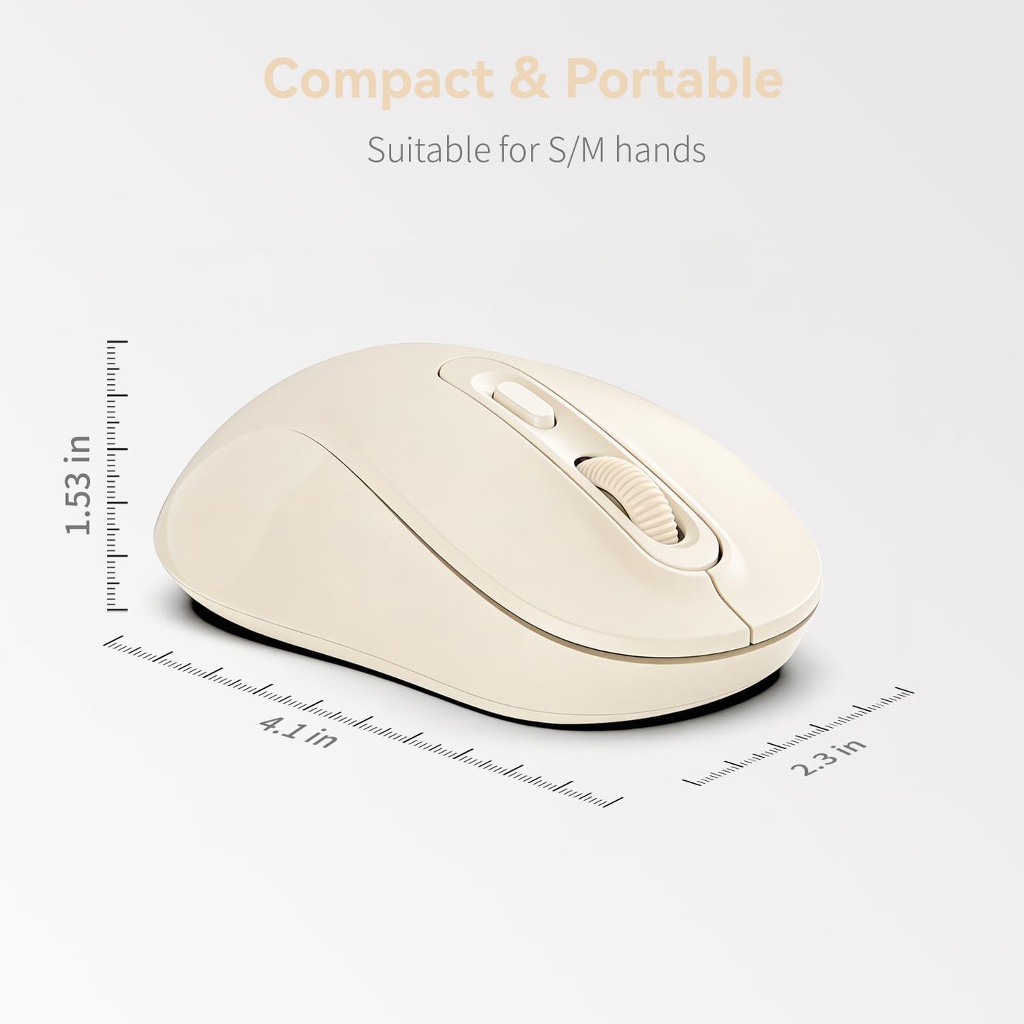TvvTvvT 2026 4 (800/1200/1600), Wireless Mouse, New Model, Silent Click Ergonomic Design, Portable, Buttons, Adjustable
