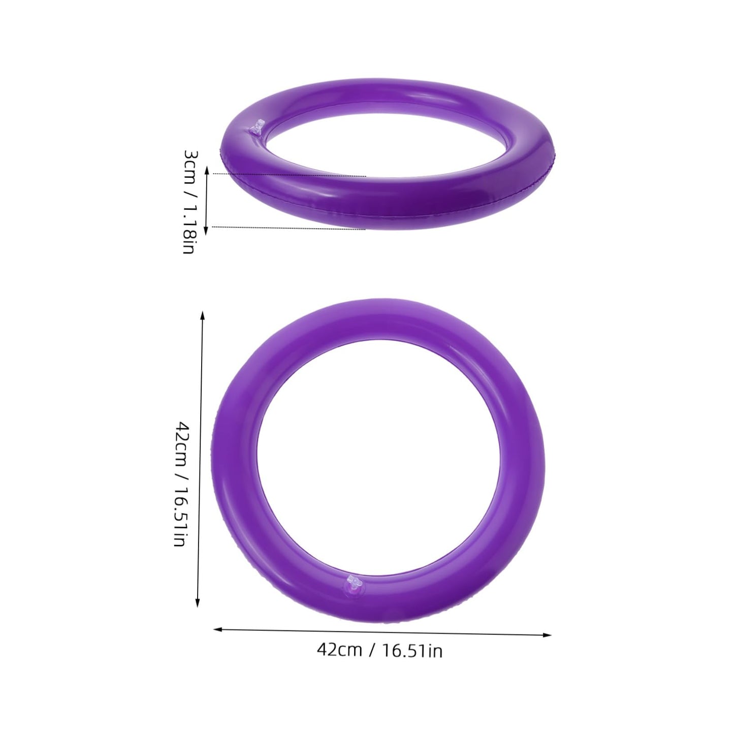 Toyvian Inflatable Yoga Ball Base with Fixed Ring 16.53In Round Stable Holder for Exercise Fitness Training Slip Resistant Support Stand
