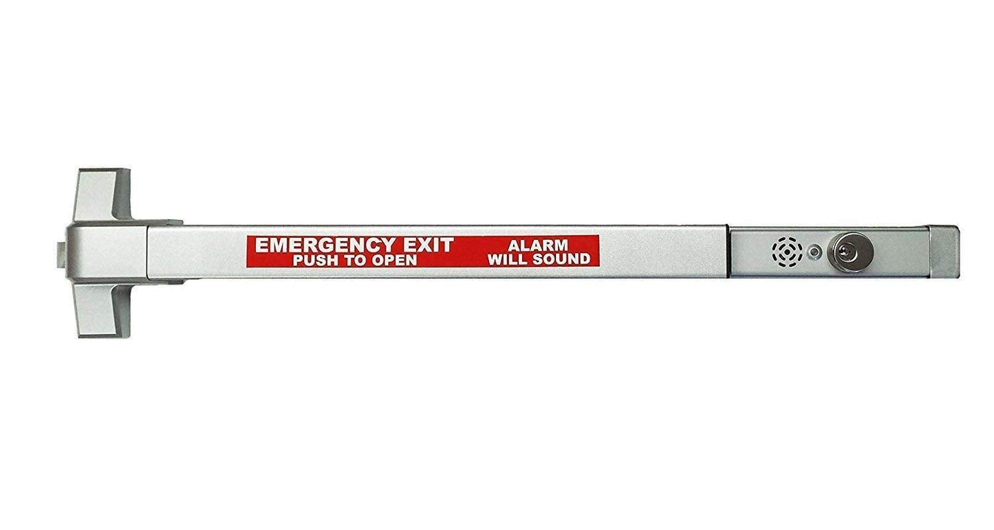Dynasty Hardware Commercial Door Push Bar Panic Exit Device with Alarm Sprayed Aluminum