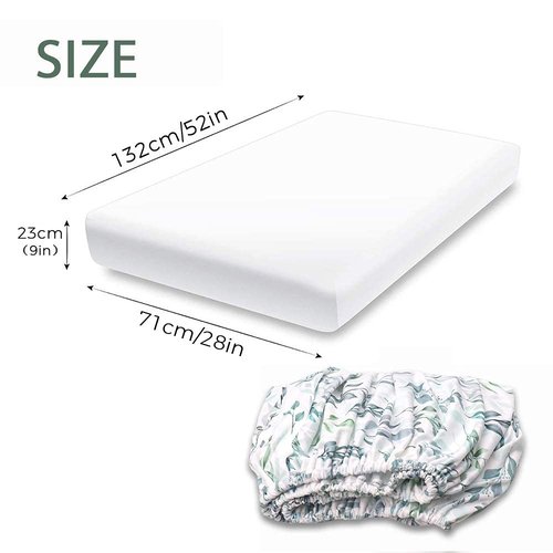 DILIMI Fitted Crib Sheet - Ultra-Soft Baby Sheet for Standard Crib & Toddler Mattress | Green Leaf Design