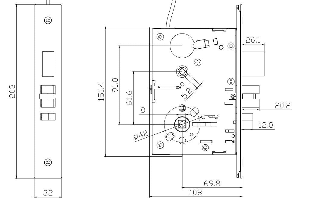 Commercial Heavy Duty Mortise Lock Escutcheon Plate Handle Set for Entrance/Office Front Door F20