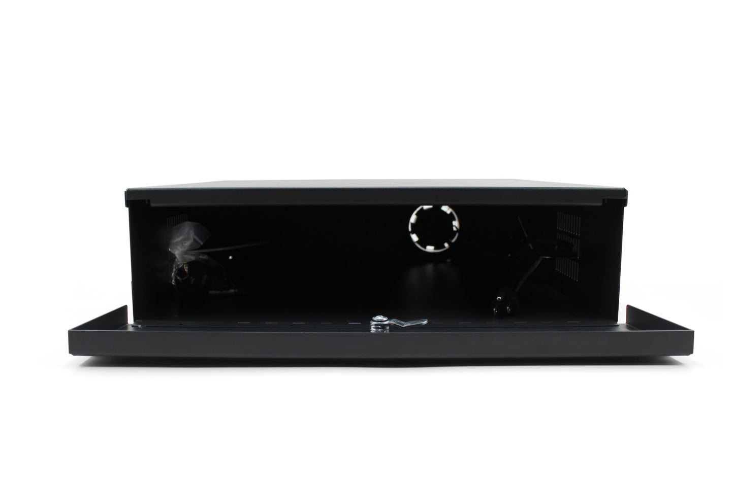 ARES VISION DVR Lock Box 18" x 18" x 5" – Heavy Duty 16 Gauge Steel Security Enclosure with Fan, Lock & Key, Cable Knockouts – Secure NVR, Router, AV Equipment for Home & Commercial Use