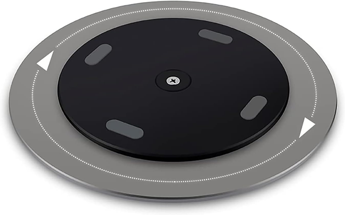 Yoqanr 360 Rotation Monitor Stand, Grey Aluminum Alloy, Wide Compatibility for iMac, Laptop, Potted Plants, Arts