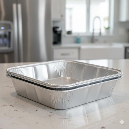 Extra-Thick Disposable Aluminum Baking Pans by [Brand Name] - 30 Pack, 9” x 9” Square, Recyclable, 2” High Walls