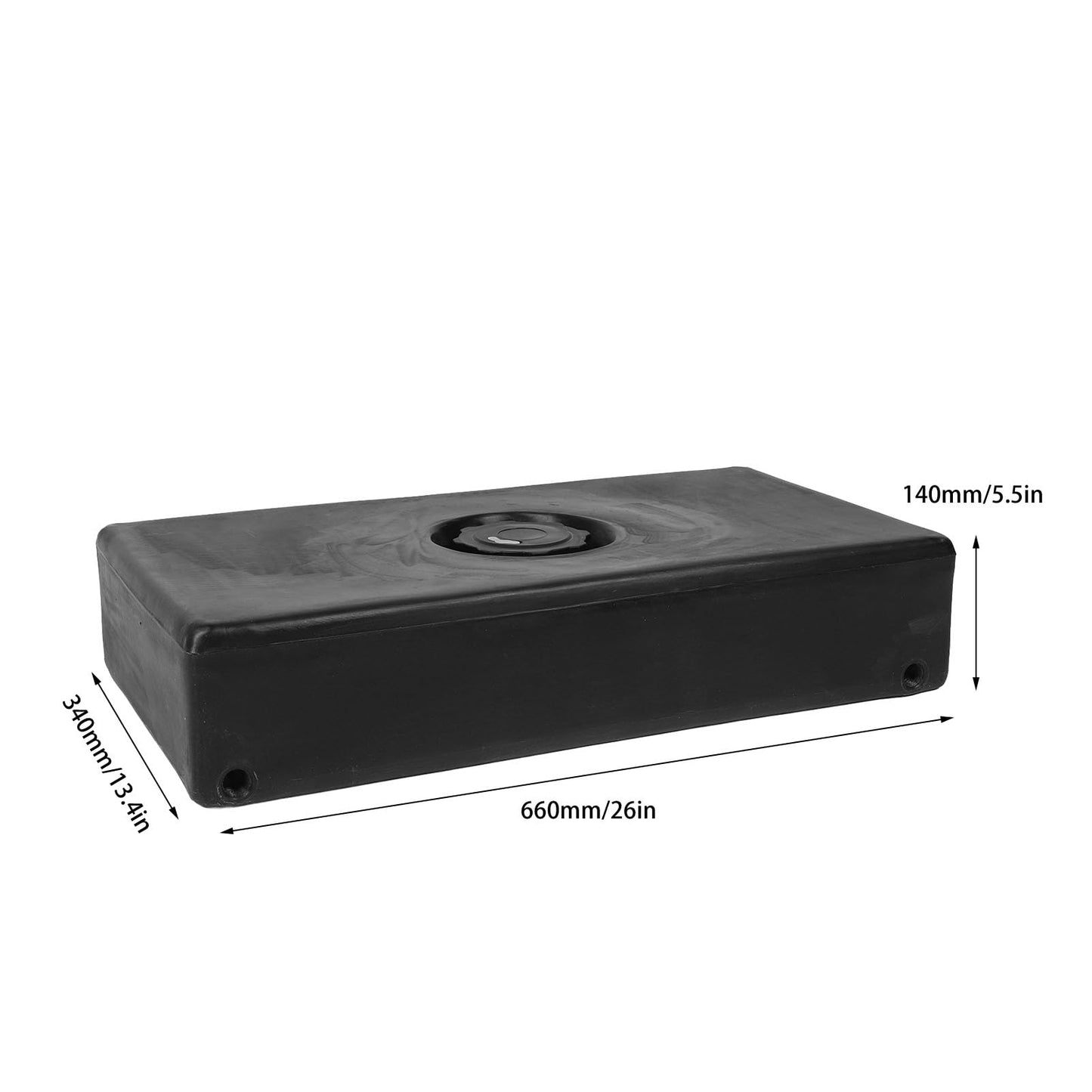 RV Water, 8 Gallons RV Water Holding, 26 X 13.4 X 5.5in, 85mm Diameter Inlet, Leakproof Freshwater and Gray Water Holding for RVs Trailers Boats, Impact