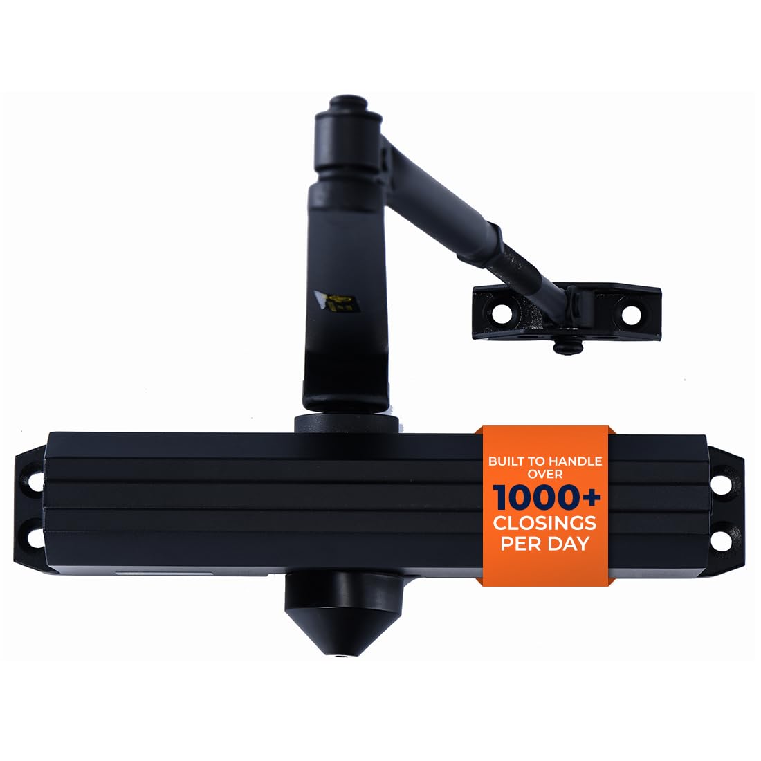 Boomerang D4016 Medium/Heavy-Duty Designer Auto Commercial Door Closer, Multiple Mount Options, Door Closer for High Traffic Areas, ADA & UL 3 Hour Fire Rated, Matte Black (US19)