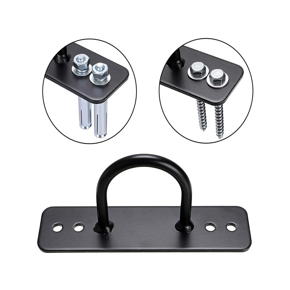 CHICBI Battle Rope Wall Mount Kit, Gym Rope Holder Hanging and Storage Hook,Heavy Duty Body Weight Strength Training Bracket, Yoga Swings Ceiling Mount Anchor
