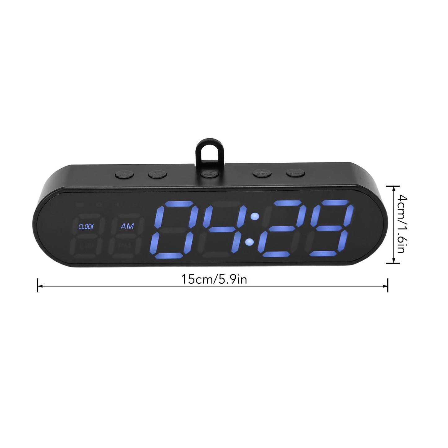 Portable Gym Timer, LED Display Interval Timer with Time Progress Bar/Rounds, Countdown/Up Stopwatch, Buzzer & Rechargeable Powered Battery Workout Timer for Home Gym Fitness