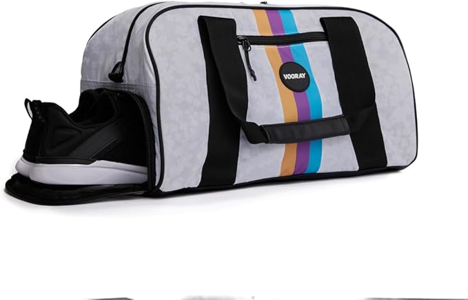 Vooray Burner Gym Duffel Bag, Gym Bag for Women and Men with Shoe Compartment, Weekender, Overnight & Travel Duffel for Sports and Workout