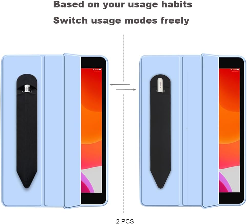 SIXFU 2nd 1st 2Pack(Black) Pencil Holder Compatible with Apple Pencil Pro/ Generation/ Generation/USB-C Pencil