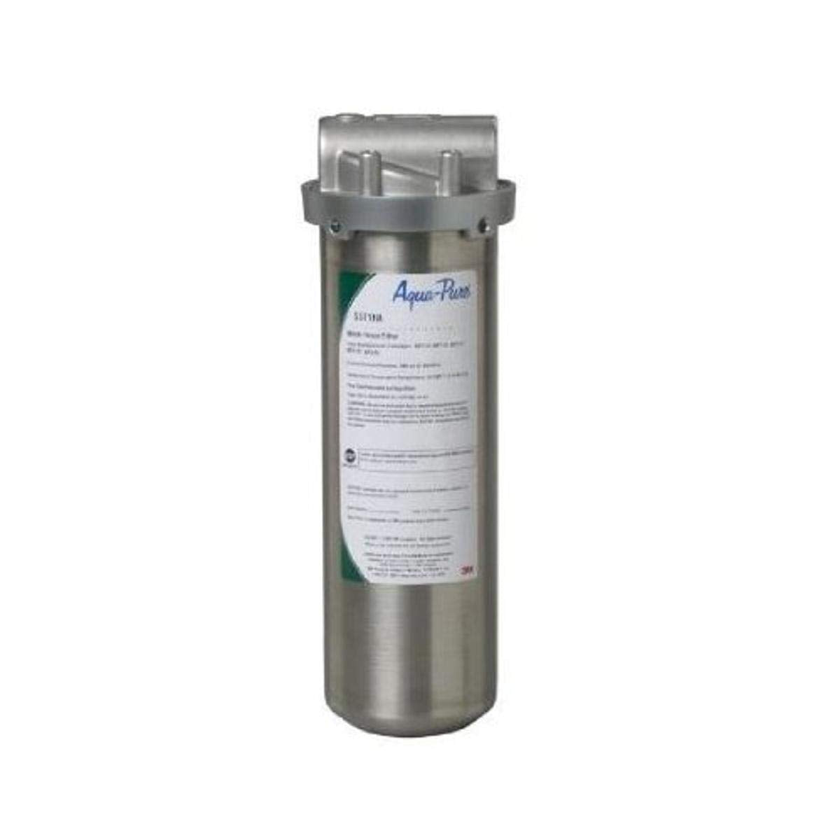 3M Aqua-Pure SST1HA Industrial Grade Water Filter, Stainless Steel, "3/4"" npt horizontal"