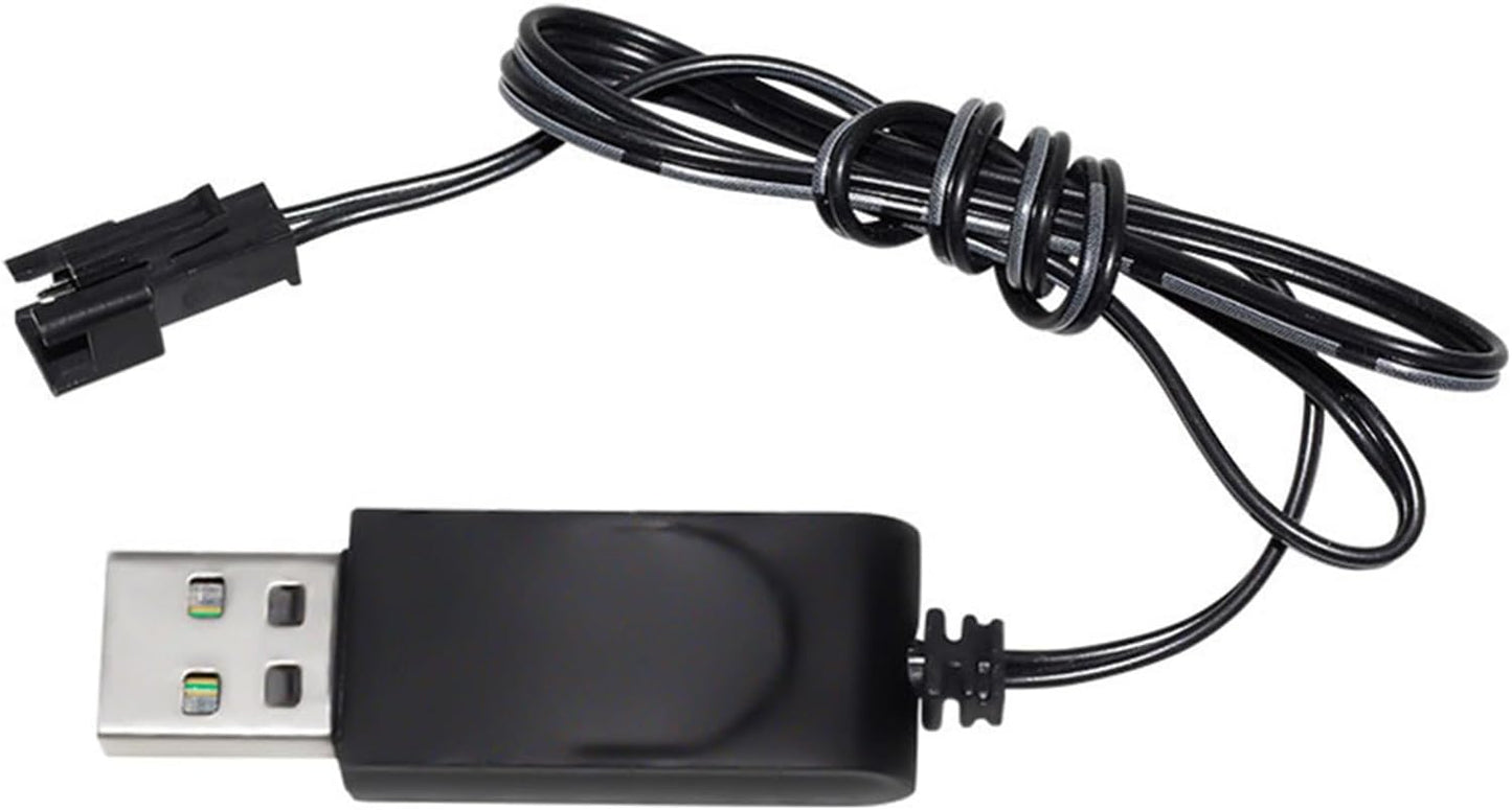 BAIMOQI SM-2P 3.7V 500mAh USB Charger Cable with Connector Plug Lithium Battery USB Charging Cable Output for Remote