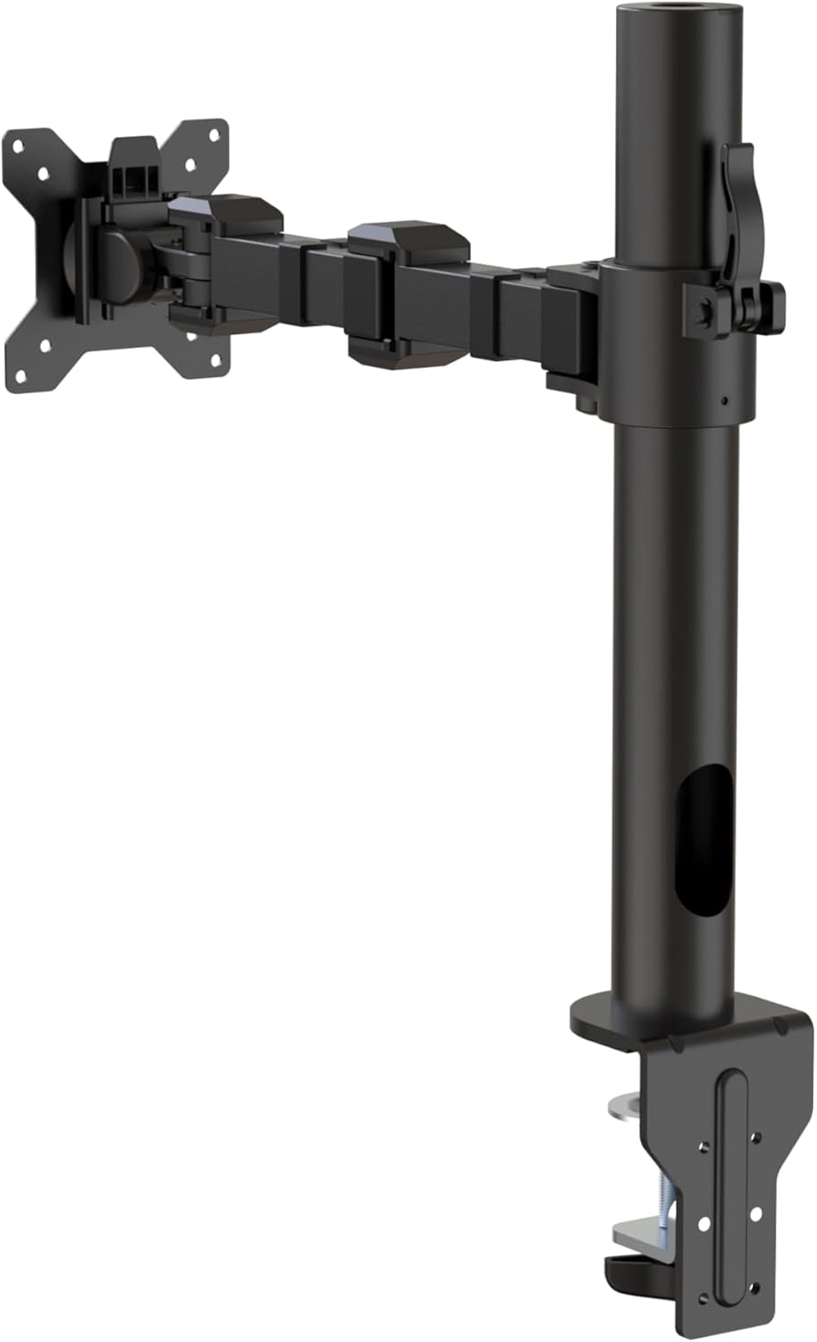 Amazon Basics 13-30" Single Computer Monitor Stand with Cable Management, Height Adjustable VESA Desk Arm Mount, Fully