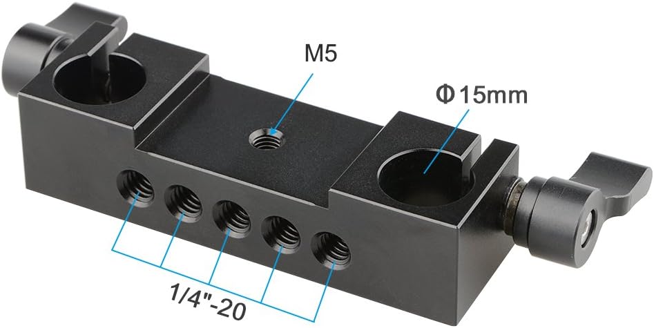 CAMVATE 15mm Railblock 15mm System(2 1778 Rod Clamp for DSLR Rail Rig Rod Support PCS)