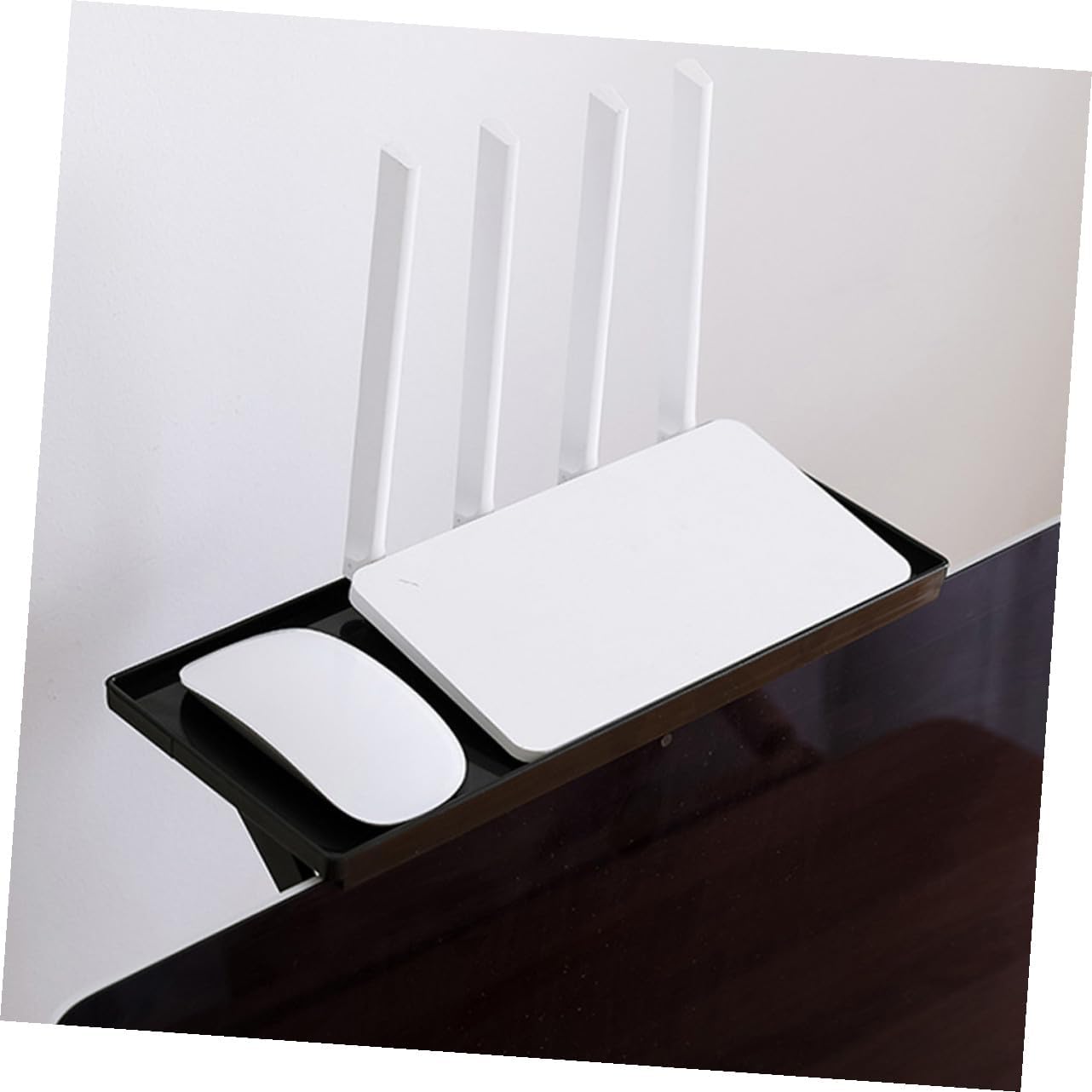 Desktop Organizer Monitor Shelf - Stylish TV Riser and Storage Bracket