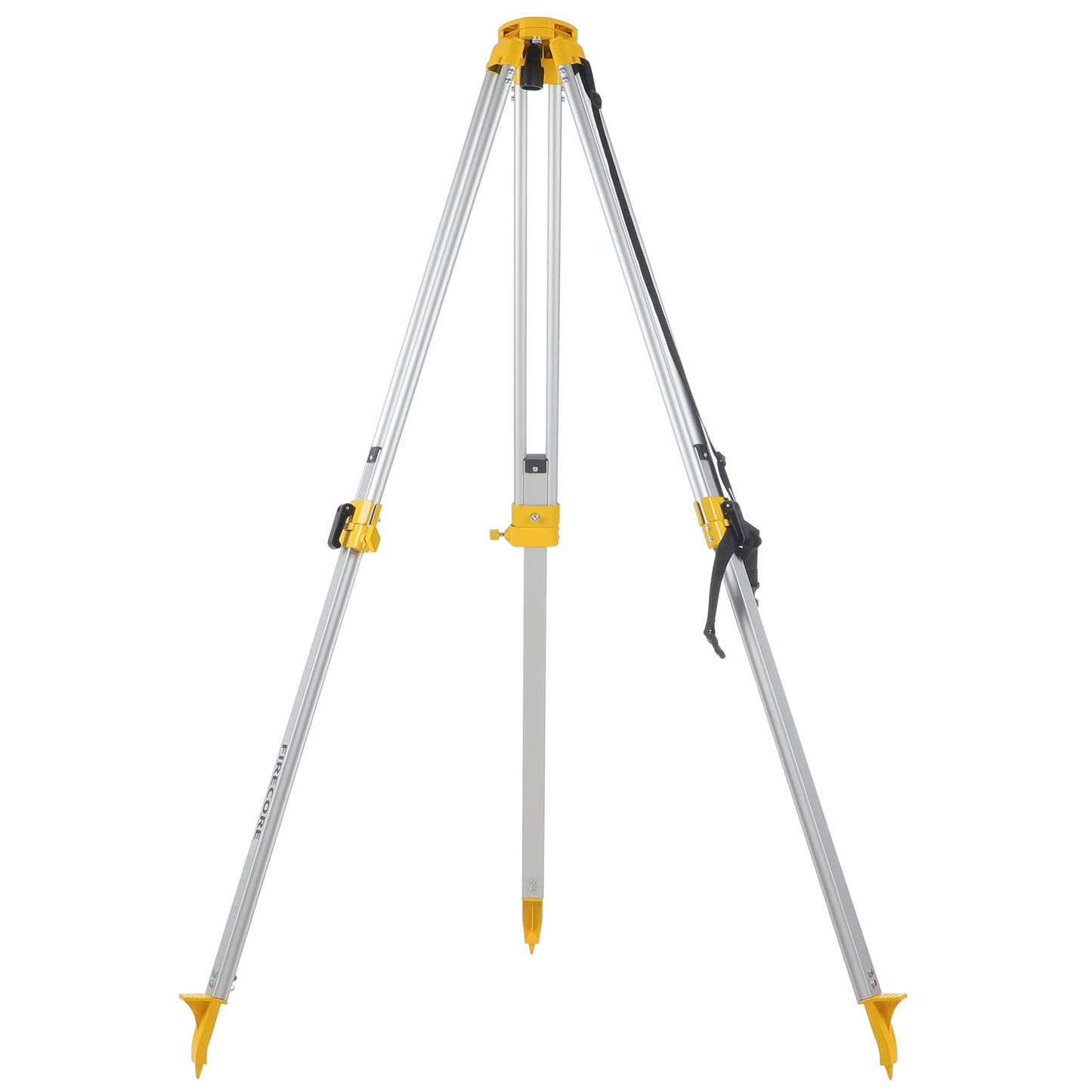 Firecore 16 Ft Aluminum Construction Grade Rod & Heavy Duty Aluminum Survey Tripod with 5/8" - 11 Thread Flat Head Quick Clamp
