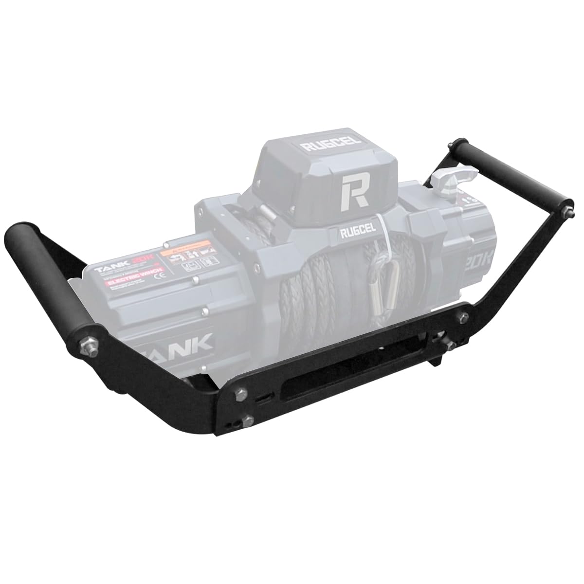 RUGCEL WINCH Cradle Winch Mount Mounting Plate 20000 Lb Capacity Winch Mounting Hitch Receiver Recovery Winches Foldable,for Tank Series 20,000-lb Winches Only.
