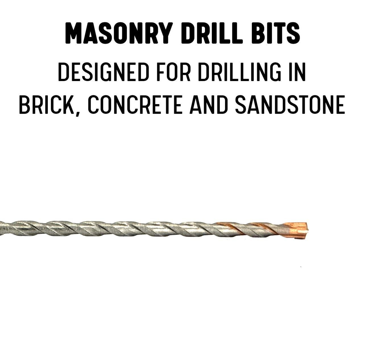 Drill America 1/2" x 6" PRO Series SDS-Plus 4-Cut Tip Hammer Bit Drill Bit (Pack of 15)