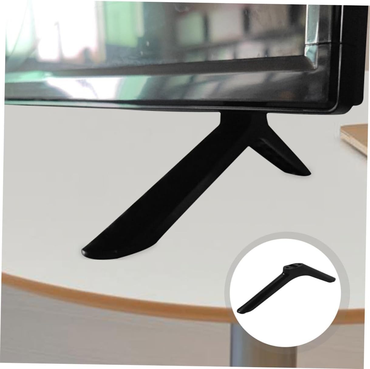 Kichvoe 55 Inch Tv Stand Base Legs for Tvs Stable Black Plastic Television Holder Stand with Screws Replacement for LCD