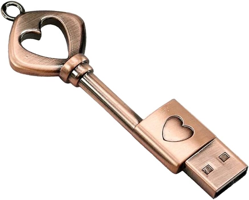 EZITSOL 64GB 3.0 100MB/S USB Wedding USB Flash Drive with Wooden gift Box, High Speed Up to Keychain exFat Thumb Drive