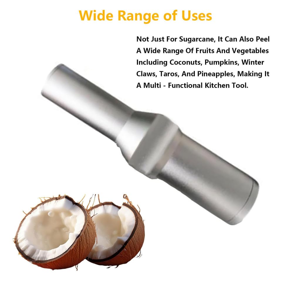 WGFXYBFY Portable Electric Sugarcane Peeler, Stainless Steel Sugarcane/Coconut Peeling Machine, Coconut Cutter Tool, for Coconut/Winter Claw/Taro/Pineapple
