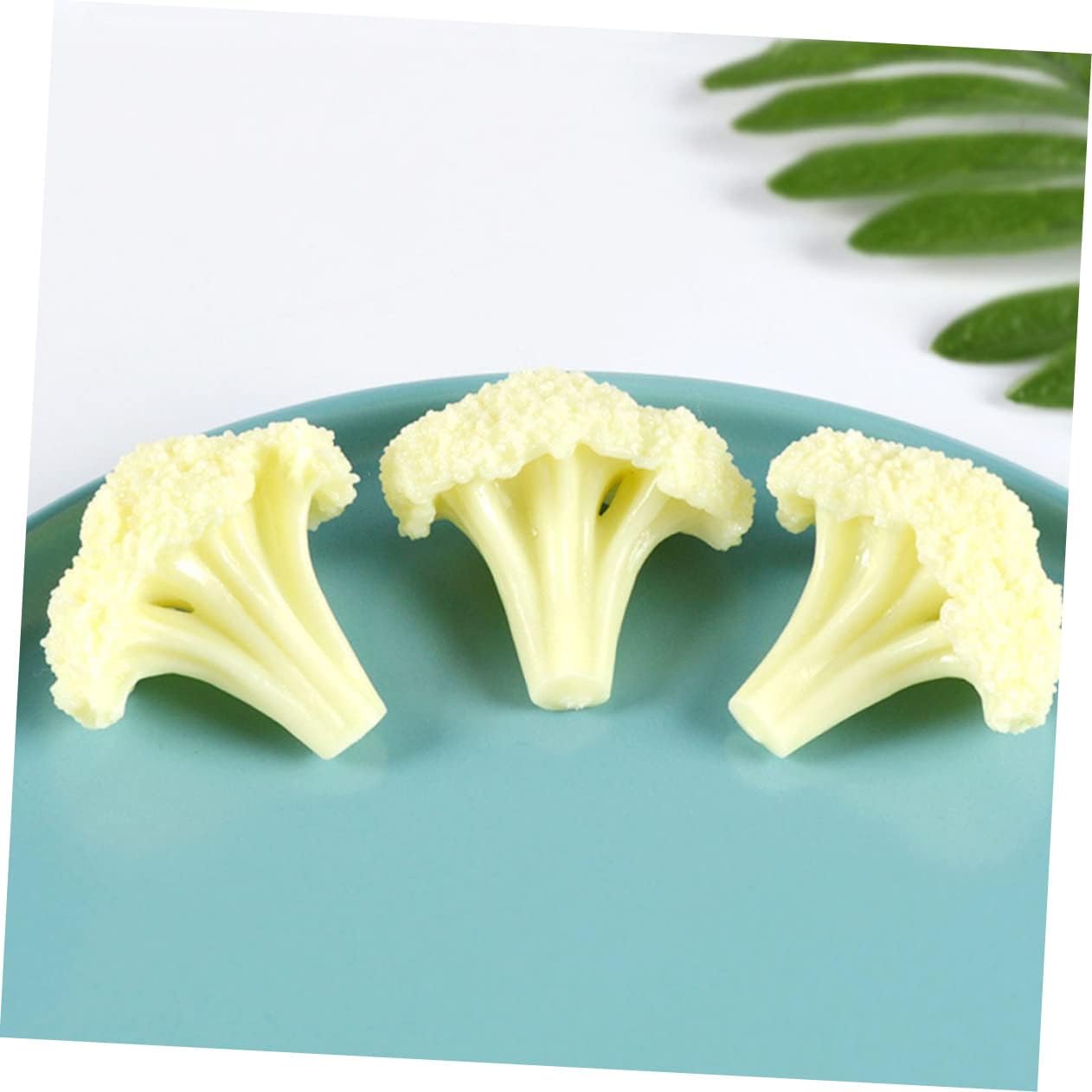 Vaguelly Fake Broccoli Slice Model Realistic Simulation Vegetable for Home Decor Photography Props and Educational Play