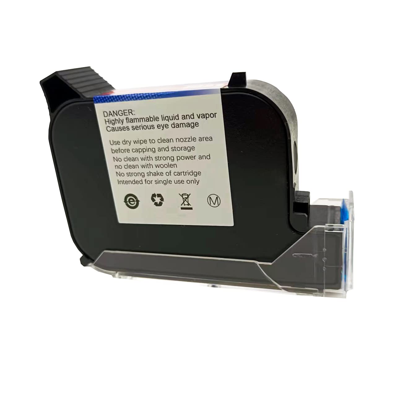 42ML Ink Cartridge Black Quick Dry Ink Work for ZFM6 12.7mm/0.5inches Portable Handheld Printer Labeler