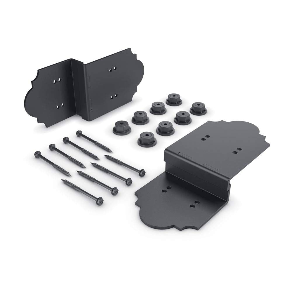 OZCO 2 Pcs Laredo Sunset Post to Beam Connector 8" | Decorative Post to Beam Bracket for Pergola, Pavilion, Deck and Outdoor Wood Structures | Powder-Coated Galvanized Steel Hardware
