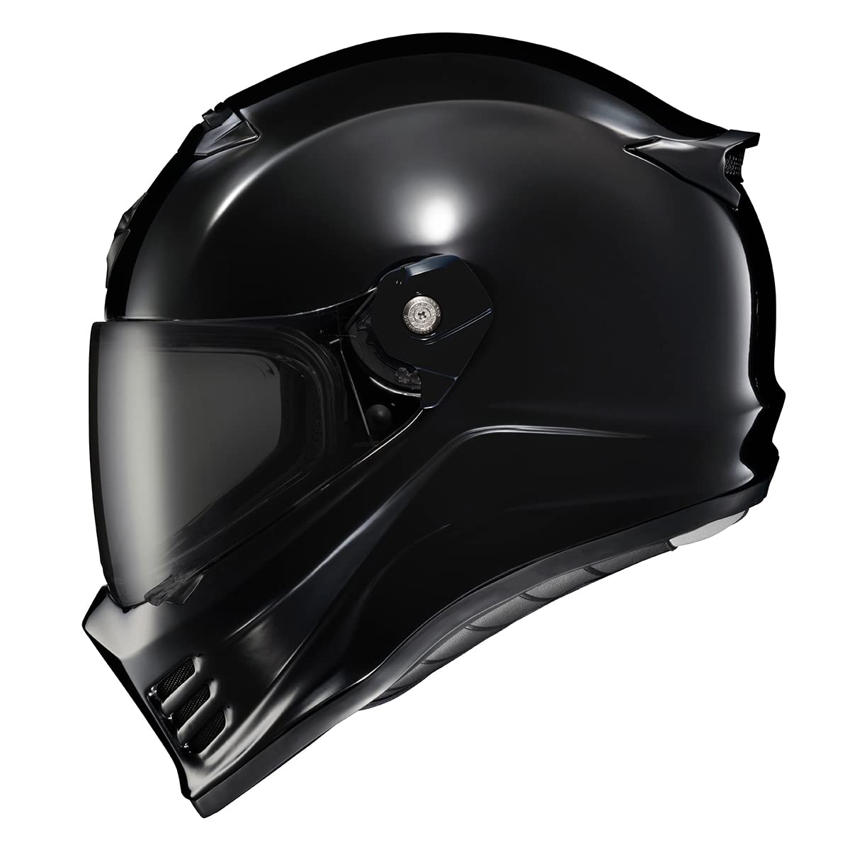 ScorpionEXO Covert FX Full Face Adult Motorcycle Helmet Street Fighter Style - Bluetooth Ready Speaker Pockets DOT ECE Solid (Gloss Black - Medium)