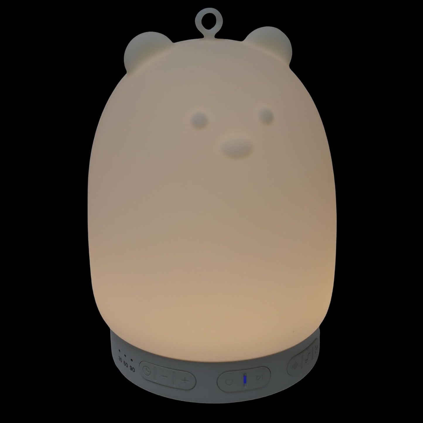 Zopsc Dimmable 2W Bluetooth Speaker Night Light, Portable Cute Bear Design with Color, Speaker and White Noise Sound