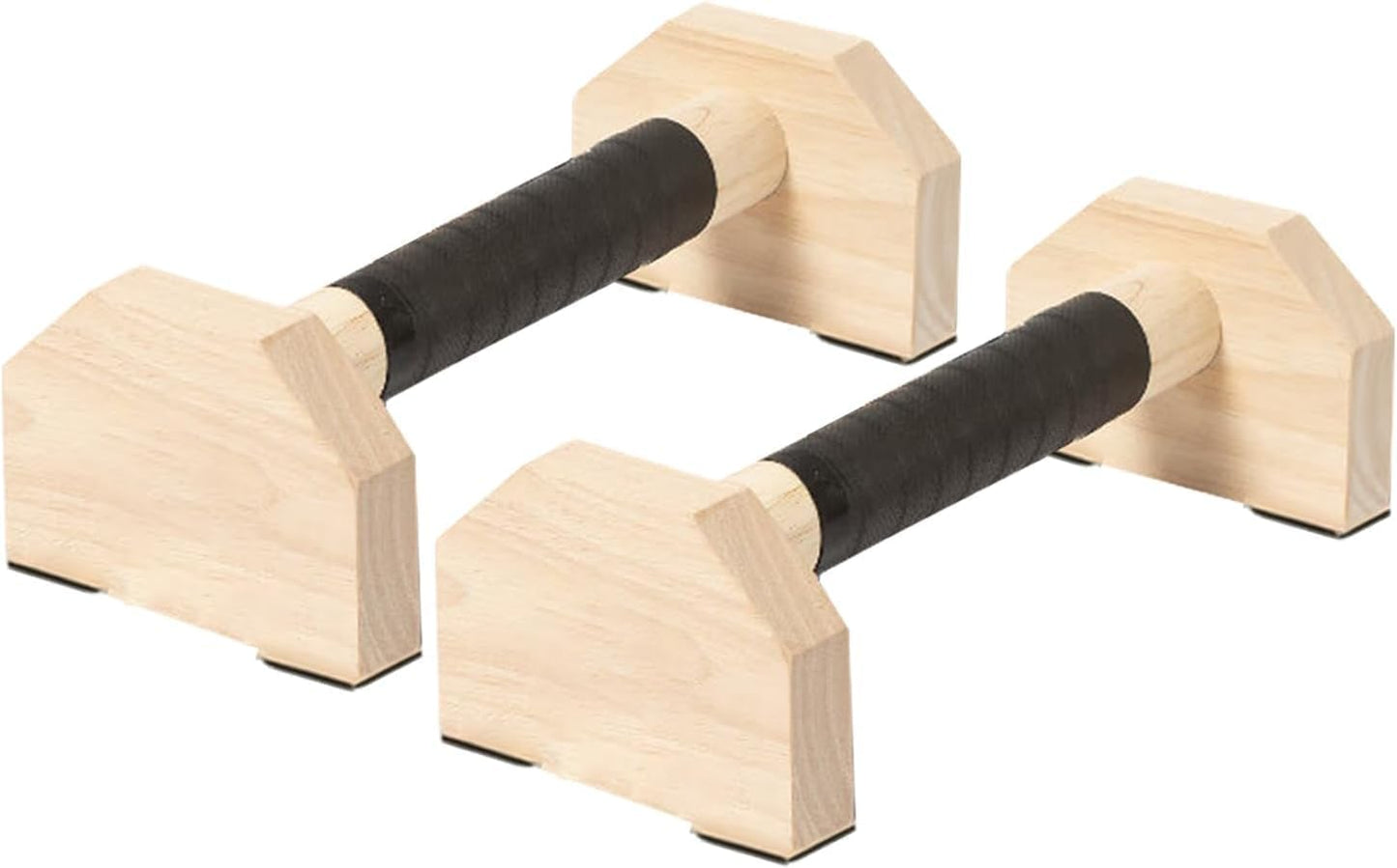 Push-up Stand, 2 PCS Wood Pushup Bars Non-Slip Base Exercise Home Workout Equipment, 25CM Wooden Parallettes Handle Stands Grip for Men Strength Training, Planks Calisthenics