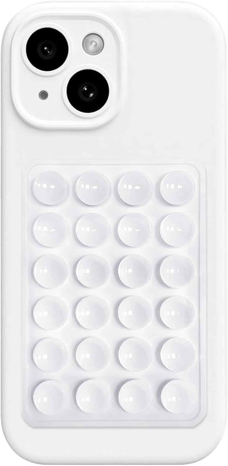 AZXYI Silicone Suction Phone Case Mount, Silicon Adhesive Suction Cup Phone Mount, Non Slip Sticky Phone Grip