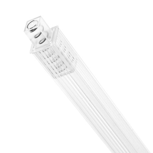 Earthtec 24 Inch Clear Adjustable Replacement Bathroom Towel Bar Rod Spring Loaded End Sturdy Plastic Wall Mount and for Kitchen Towel Storage Replacement Towel Bar for Ceramic Holder