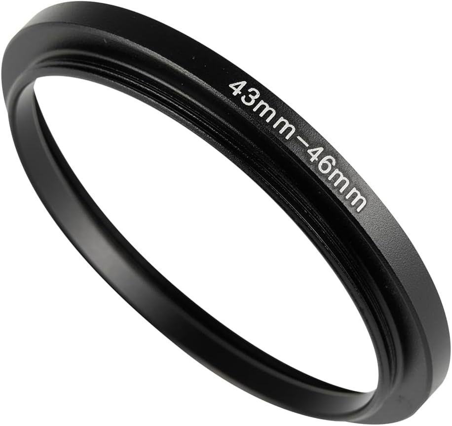 JOYTOLIN 43-46mm Metal Step-Up Ring Adapter Compatible with Mirrorless Cameras DSLR Lens, UV CPL ND Filter Thread