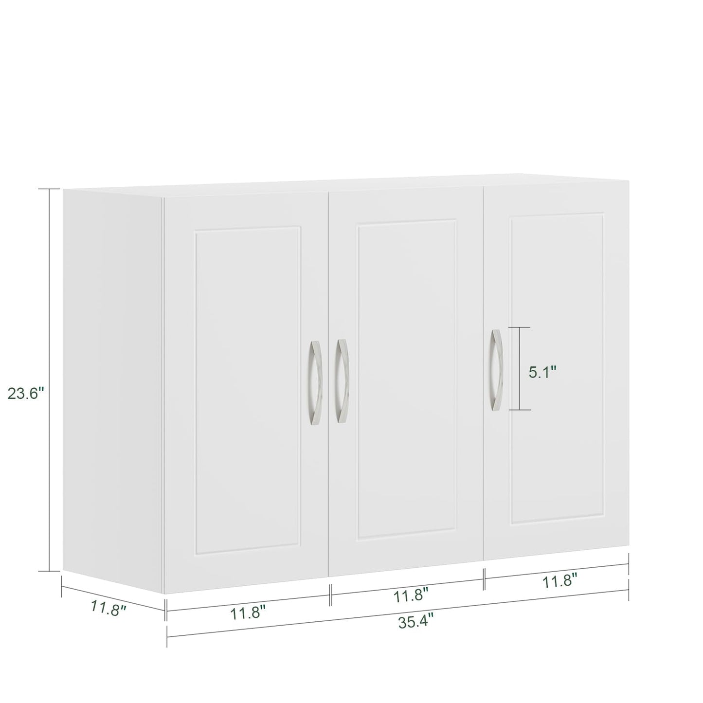 SoBuy Wall Cabinet Laundry Room, Medicine Cabinet for Kitchen Bathroom Garage, Wall Storage Cabinet with Adjustment Shelves, White FRG231-L-W