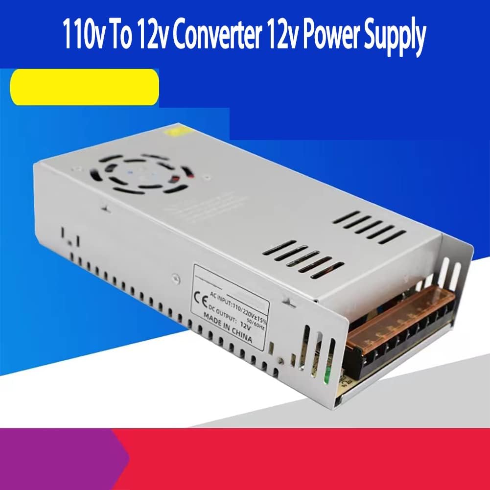 QL-LINRUN 360W 12V 30A 110V 220V 12V 3D Switching Power Supply, Universal Regulated Switching Mode Power Supply (SMPS)