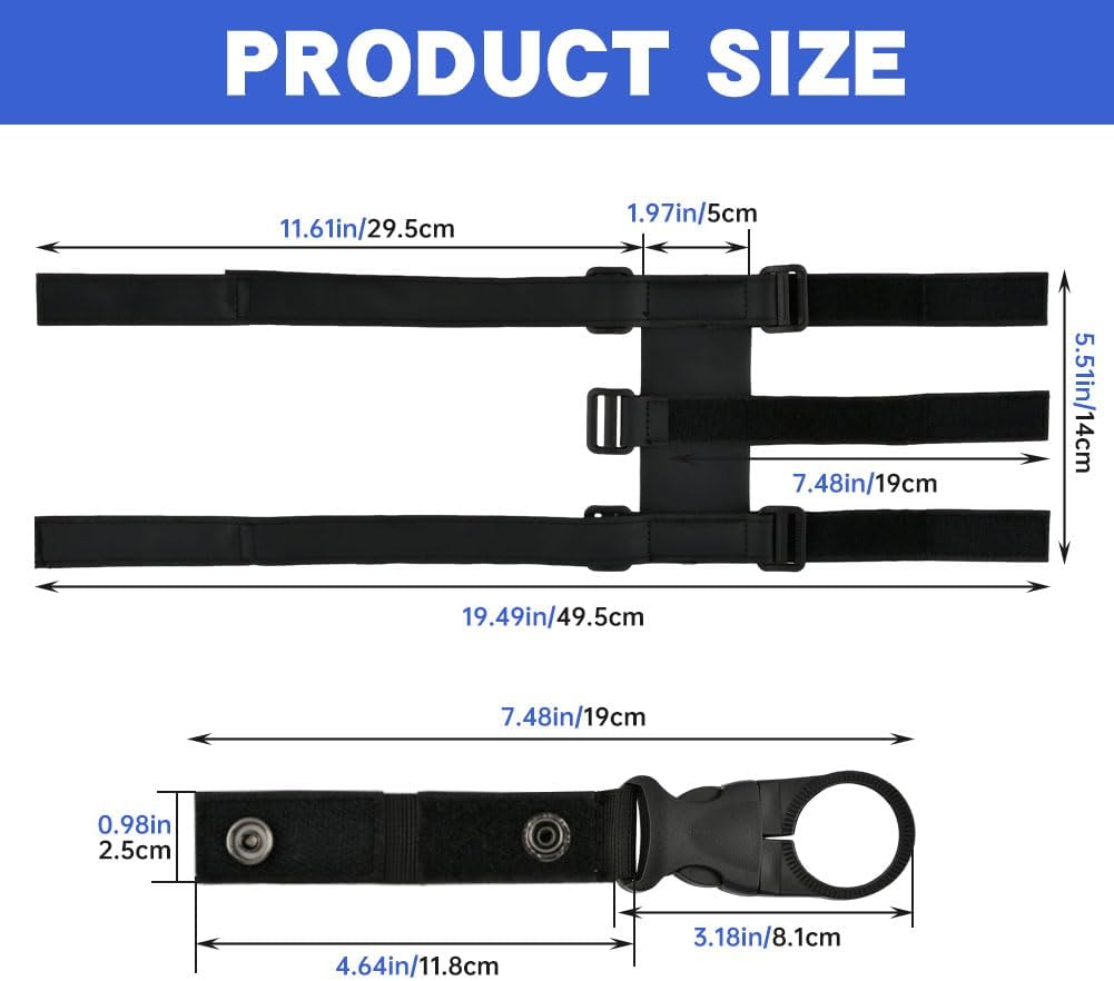 Lixternum Portable Speaker Mount for Bike, Waterproof Hook and Loop Fastener Strap Holder, Adjustable Strap Bike