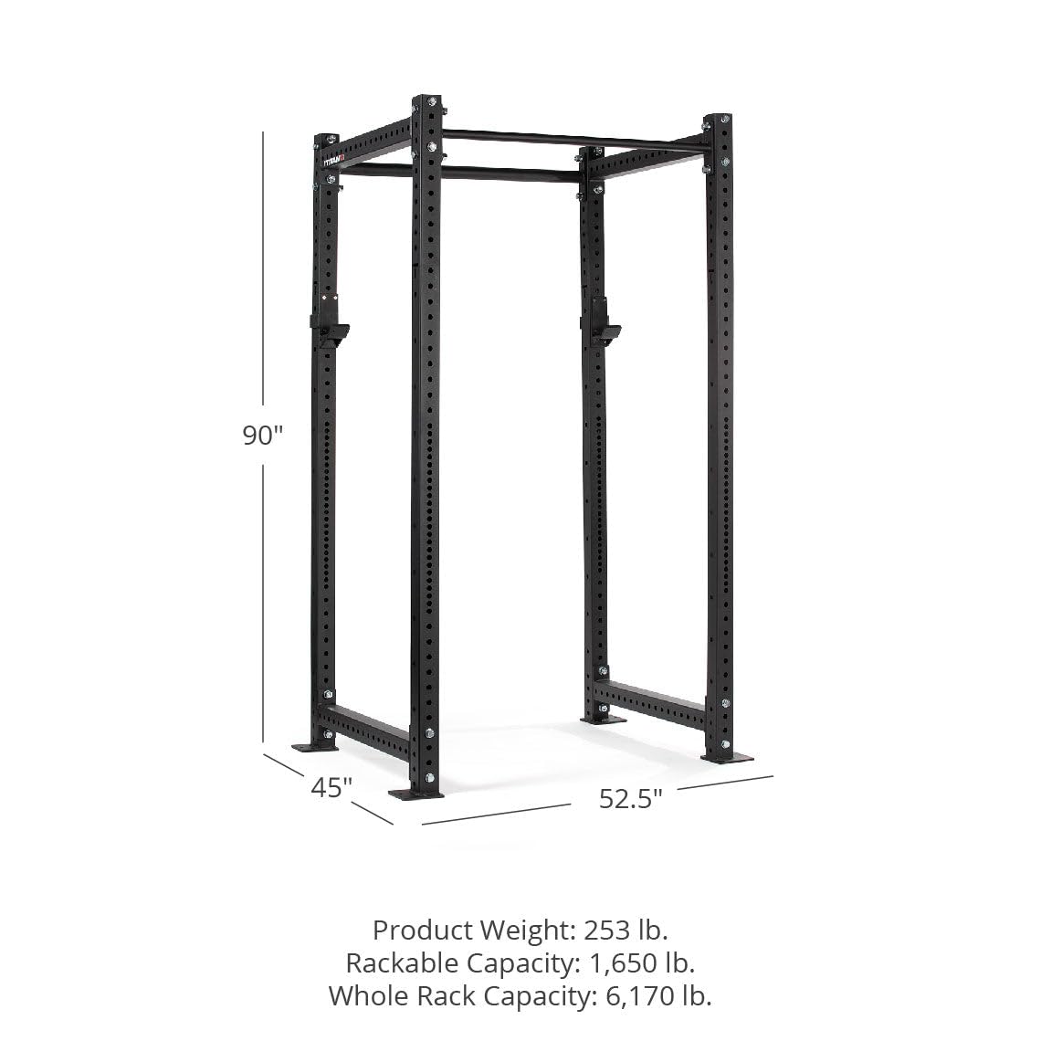 Titan Fitness X-3 Series Tall Bolt-Down Power Rack 36-in. Depth