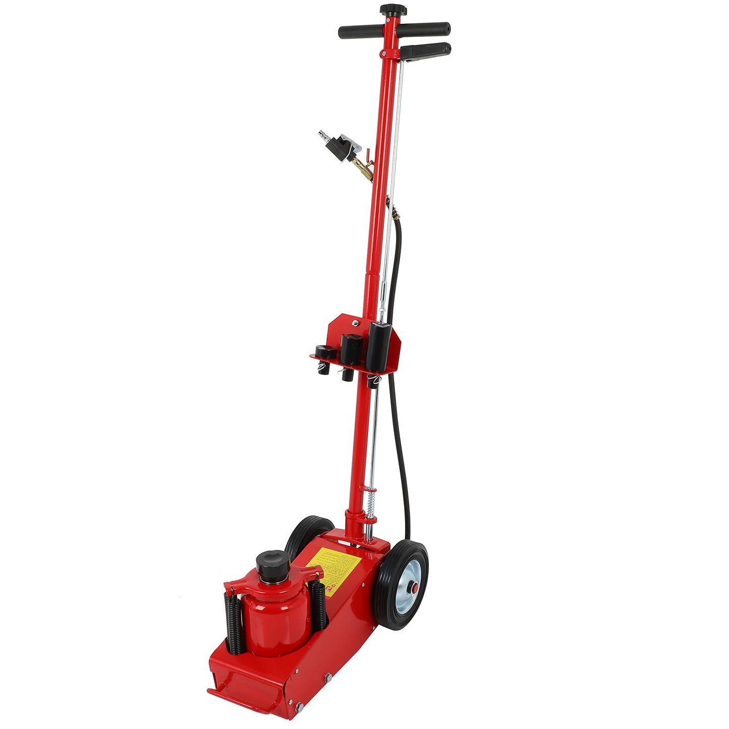 35 Ton Air Hydraulic Floor Jack (77 161 LBS) 3HP Air Compressor Compatible for Heavy-Duty Trucks Auto Repair Compact Low-Profile Design for Tandem Axle Vehicles Red