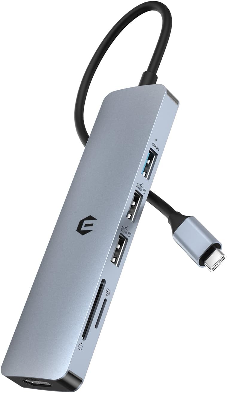Tymyp 6 1 3.0, 4K 2 2.0, USB C HUB, in USB C Adapter, Including USB HDMI, x USB SD/TF Card Reader, Docking Station