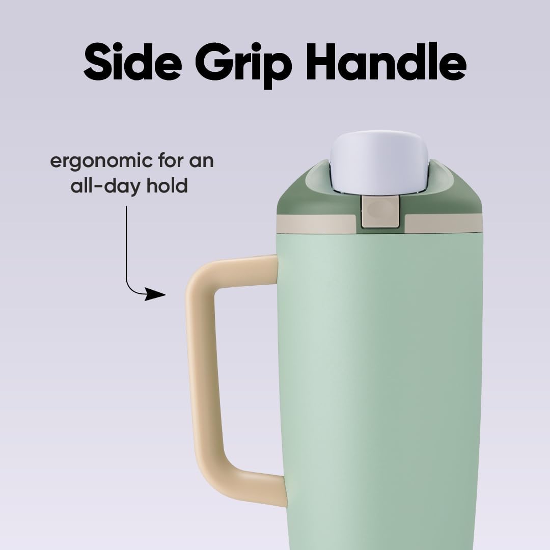 Owala FreeSip Tumbler - 40-Oz. Stainless Steel - Eco-Friendly Green (Eucalyptus)